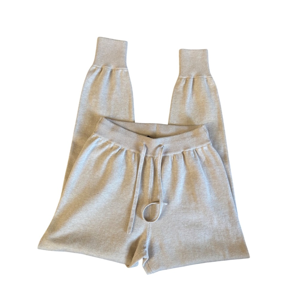 Jenni Kayne Tan Lounge Knit Joggers Size Xs